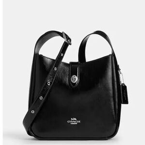 🖤🩶Coach NWT Black  Hadley Convertible Turn lock Crossbody Bag/SilverHardware